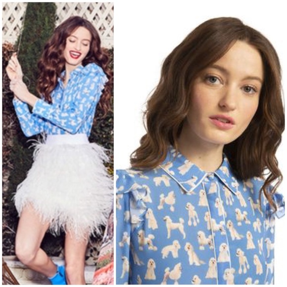 ALICE + OLIVIA Zimmer Poodle Silk Blouse - Picture 5 of 17